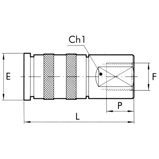 Technische Zeichnung von Automatische Kugelkupplung METAL WORK Serie 200 (STANDARD) 100